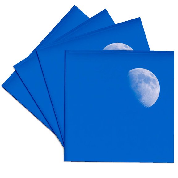 3drose, Washington State, First Quarter Moon, Set of 4 Ceramic Tile Coasters