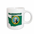 thumbnail image 1 of 3drose, Washington State Flag in the Outline Map and Letters for Washington, 11oz Mug, 1 of 6