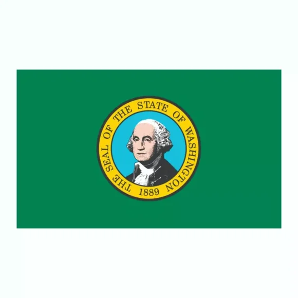 Washington State Flag Sticker Vacation Sticker Phone Decal Water Bottle Stickers Car Decals, Laptop Sticker