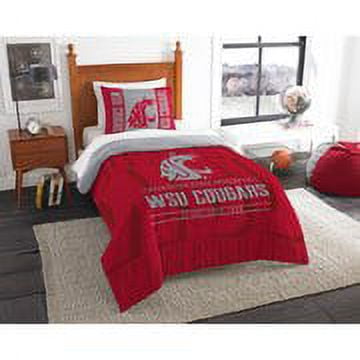 Washington State OFFICIAL Collegiate "Modern Take" Twin Comforter & Sham Set