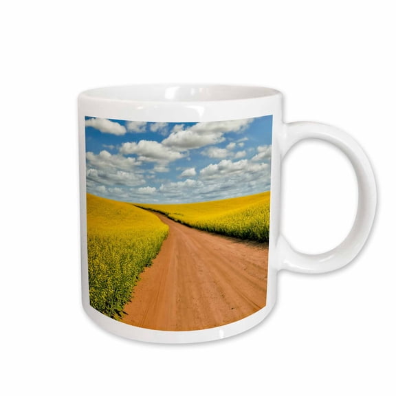 3drose, Washington State, Palouse. Roadway Through Canola Fields., 11oz Mug