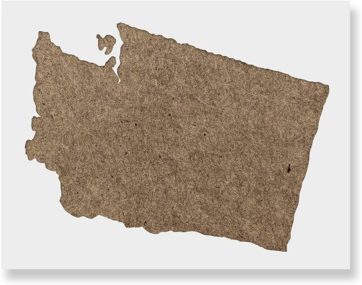 Washington State Stencil - Craft Iconic USA Landmarks and Symbols Easily, Paint Stencil, Fabric ...