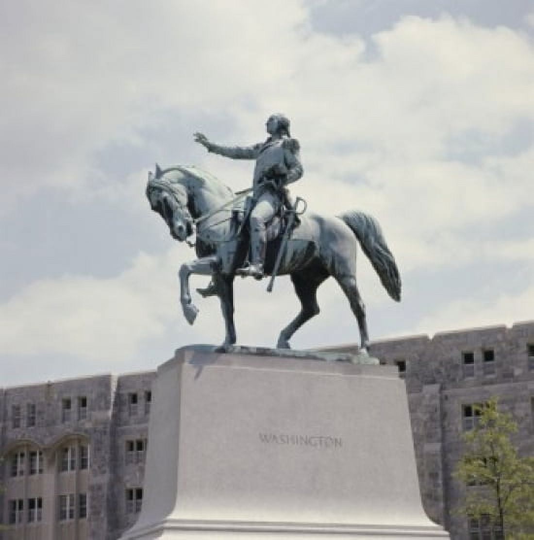 Washington Statue Sculpture West Point New York Canvas Art - (24 x 36)