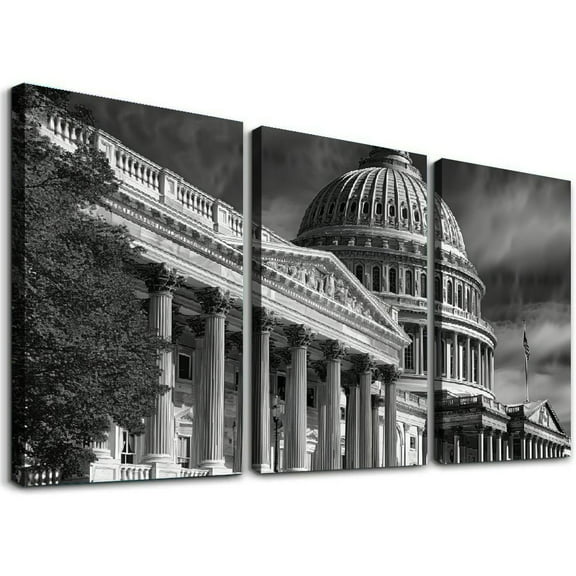 Washington United States Capitol Building Architectural Detail Poster Perfect Wall Decor Canvas Print Perfect for Home Office Canvas Painting Wall Art Poster for Bedroom Living Room Decor