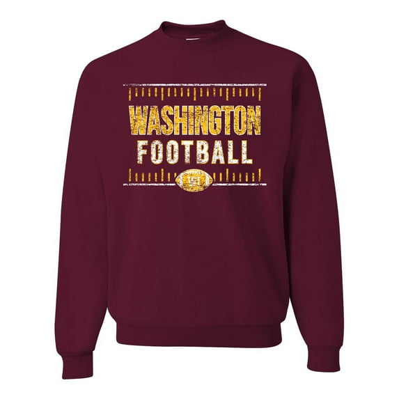 Washington WAS Hometown City Football Fan Pride Sports Unisex Crewneck Graphic Sweatshirt, Maroon, Large