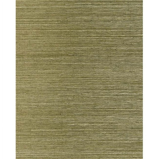 Washington Wall Covers AS1036-0001 Tight Sisal Weave Grasscloth Wallpaper - Double Roll, Deep Olive Green