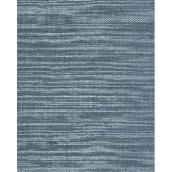 Washington Wall Covers NS 7083-0001 Natural Sisal Grasscloth Wallpaper, Turquoise Blue - Double Roll