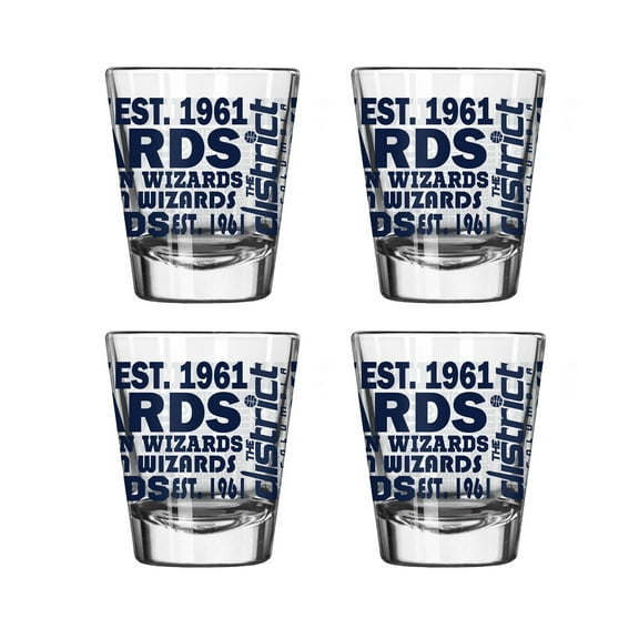 Logo Brands Washington Wizards 4-Pack 2oz. Shot Glass Set