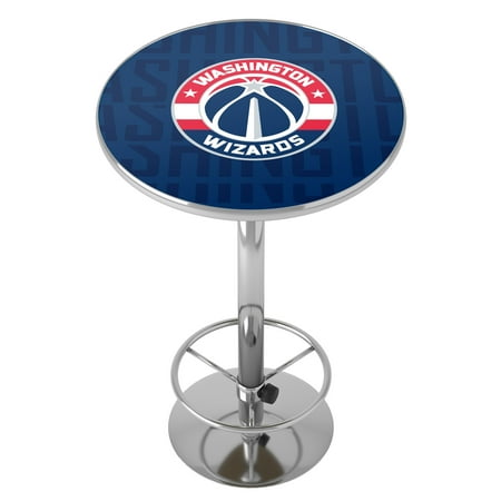 Washington Wizards NBA City Chrome Pub Table - Red, Navy Blue, Silver, White