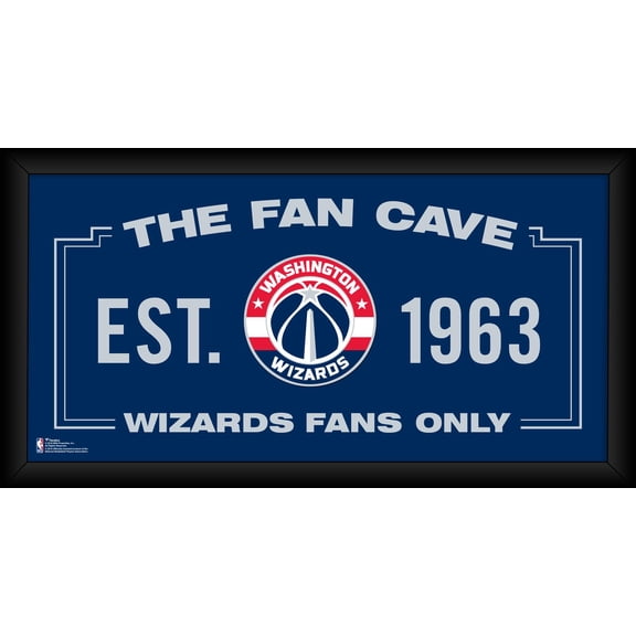 Washington Wizards Framed 10" x 20" Fan Cave Collage