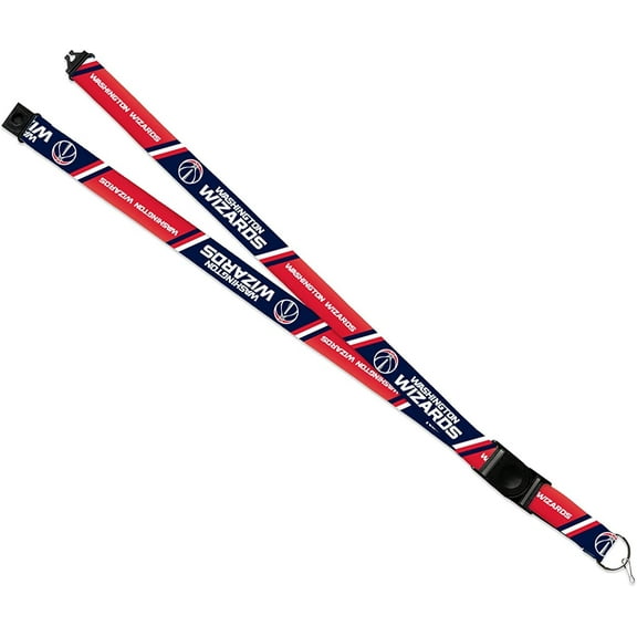 Washington Wizards Premium Lanyard Keychain 18 Inch Button Clip Safety Breakaway