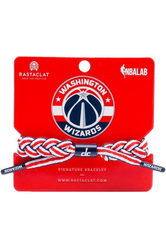 Basketball Washington Wizards Away Braided Bracelet - White & Navy