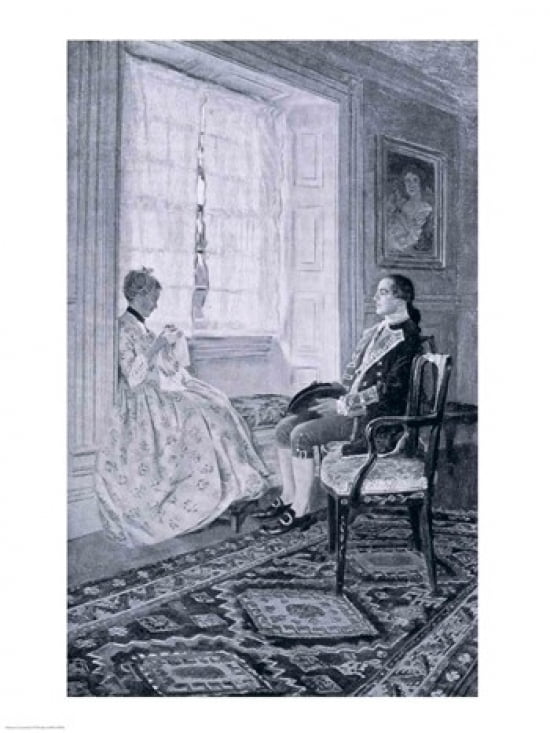 Washington and Mary Philipse Canvas Art - Howard Pyle (18 x 24)