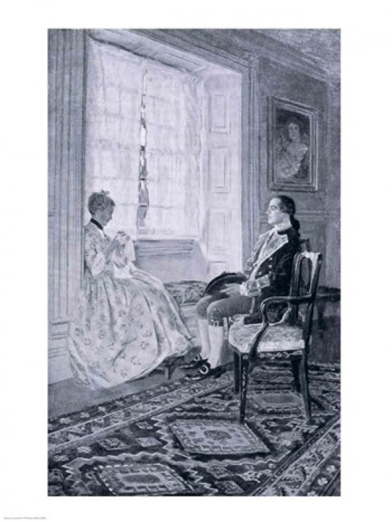 Washington and Mary Philipse Canvas Art - Howard Pyle (24 x 36)