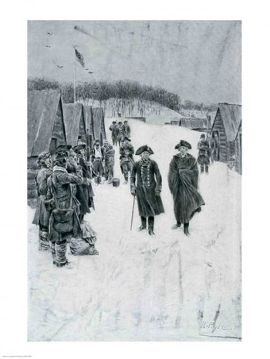 Washington and Steuben at Valley Forge Canvas Art - Howard Pyle (24 x 36)