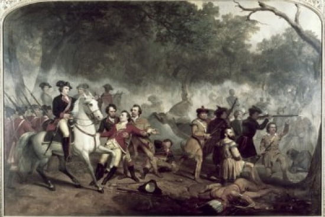 Washington as Captain in the French & Indian War Junius Brutus Stearns (1810-1885American) Canvas Art - Junius Brutus Stearns (18 x 24)