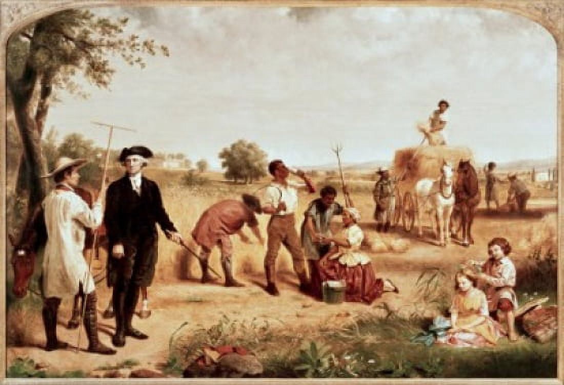 Washington as a Farmer at Mount Vernon Junius Brutus Stearns (1810-1885 American) Canvas Art - Junius Brutus Stearns (18 x 24)