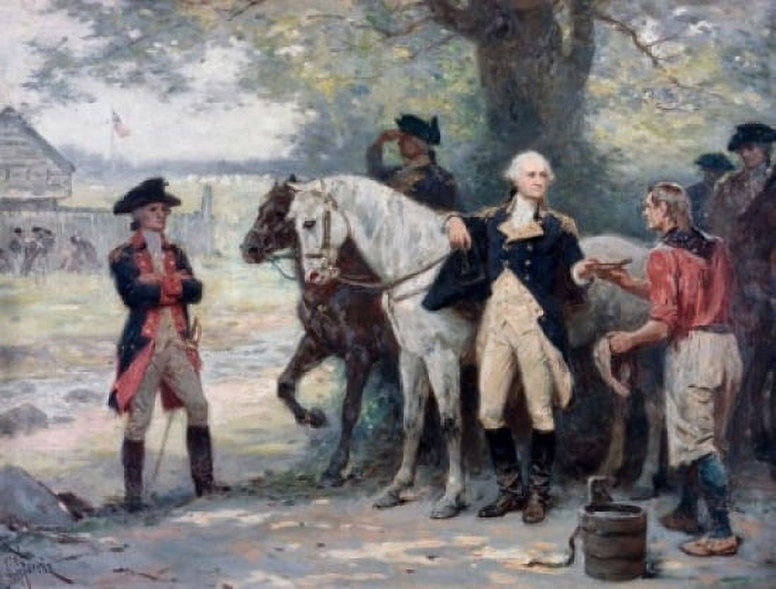 Washington at Half-way Brook Jean Leon Gerome Ferris (1863-1930American) Canvas Art - Jean Leon Gerome Ferris (24 x 36)