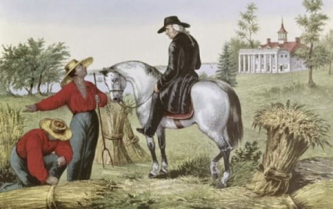 Washington at Mount Vernon Currier & Ives (1834-1907 American) Canvas Art - Currier and Ives (18 x 24)