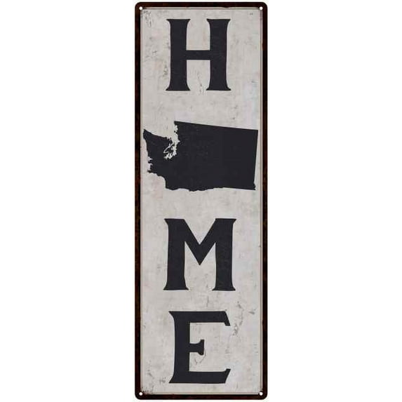 Washington is My Home Vintage Chic Wall Decor 6x18 Metal Sign 106180025046