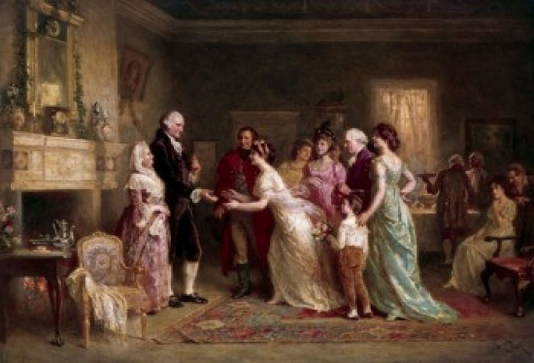 Washingtons Birthday Jean Leon Gerome Ferris (1863-1930 American) Canvas Art - Jean Leon Gerome Ferris (24 x 36)