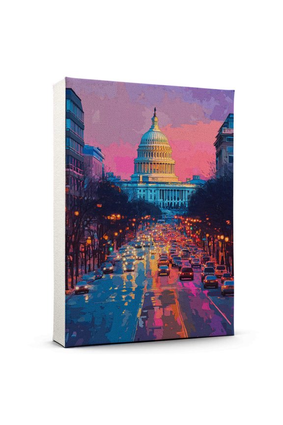 Washingtons Canvas Print, Washington dc Canvas Wall Art, Washingtons Decor Travel Canvas, Washington dc Travel Gift, Housewarming Gift - 99AZ1457