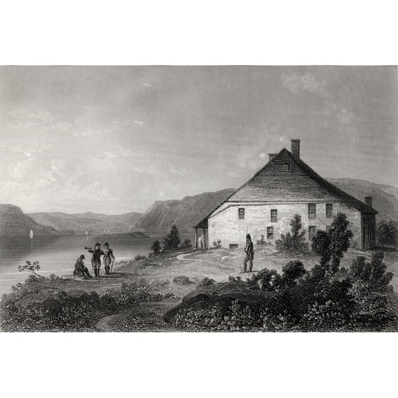Washingtons Headquarters Near Newburgh Usa George Washington 1732-1799 First President Of The United States Engraving Fr