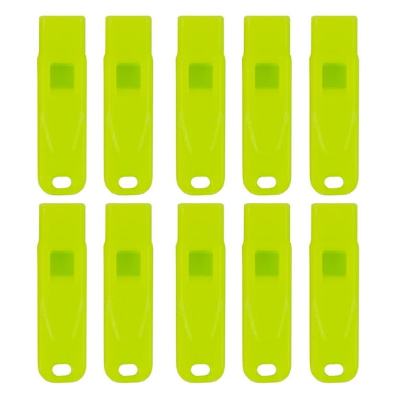 Washranp 10Pcs Emergency Whistles with Lanyard,Plastic Safety Survival Whistle Shrill Loud Blast for Camping Boating Hiking Climbing Sports Training,
