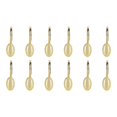thumbnail image 1 of Washranp 12Pcs Shower Curtain Hooks,Rustproof Oil-Rubbed Zinc Alloy Elegant Oval Design Shower Curtain Rings for Home, 1 of 3