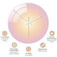 thumbnail image 1 of Washranp 12inch Wall Clock,Tempered Glass Precise Time Quartz Clock Battery Operated Non Ticking Modern Simple Clock for Bathroom Office, 1 of 7