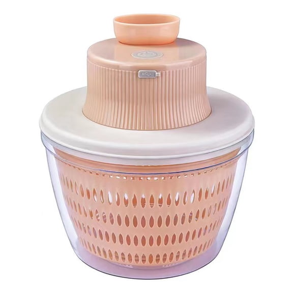 Washranp 135.27oz Electric Salad Spinner,Multifunctional USB Chargeable Vegetable Washer with Bowl Easy Quick Water Drain Basket and Compact Storage Kitchen Tool