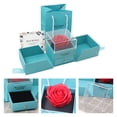 thumbnail image 1 of Washranp 1Set Rose Ring Double Layer Gift Box,Plastic Anti-fading Drawer Type Rose Jewelry Box Valentines Day Gift, 1 of 6