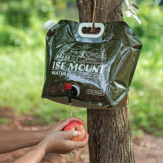 Washranp 253.64oz Collapsible Water Containers Tank,BPA Free Portable Water Storage Bag with Spigot Food Grade Water Jug Bags for Travel Camping Picnic