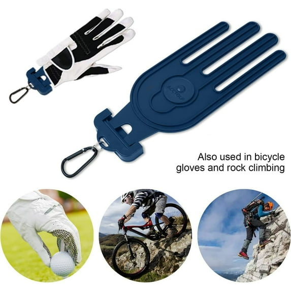 Washranp 2Pcs Golf Glove Holder Stretcher with Hook,Portable Durable Glove Support Frame Dryer Shaper Tool Accessories for Sports Gloves Maintenance