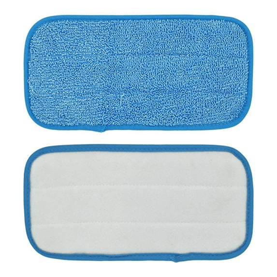 Washranp 2Pcs Reusable Mop Cloth Pad,Soft Washable Replacement Mop Rectangle Refills Pad for Dry and Wet Mopping