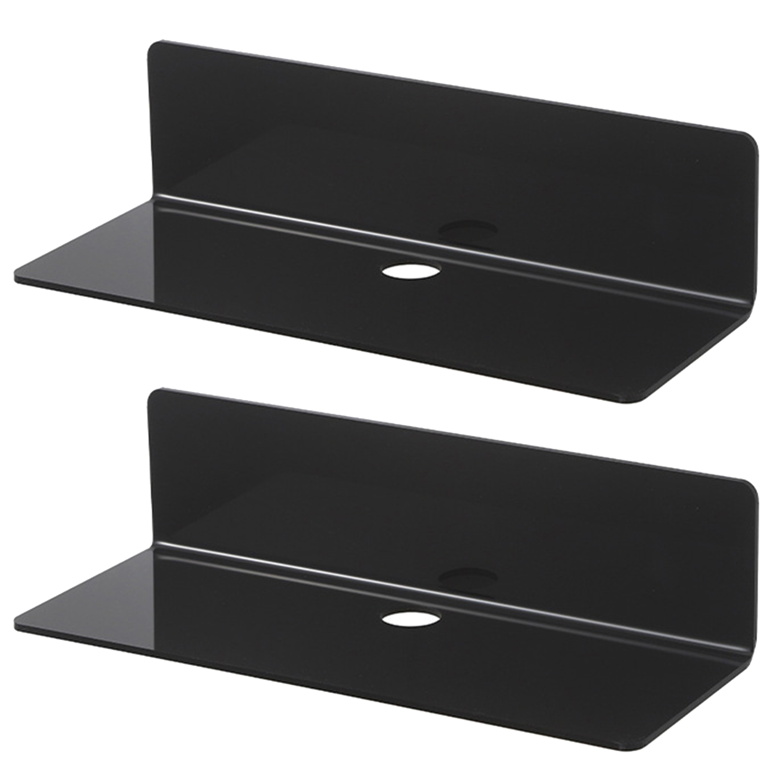 Washranp 2Pcs Small Floating Wall Shelves,Acrylic Floating Shelf with