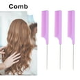 thumbnail image 1 of Washranp 3Pcs Rat Tail Comb Hair Comb,Rat Tail Carbon Fiber Heat Resistant Teasing Combs with Stainless Steel Pintail for Hair Rat tail Combs Salon, 1 of 4