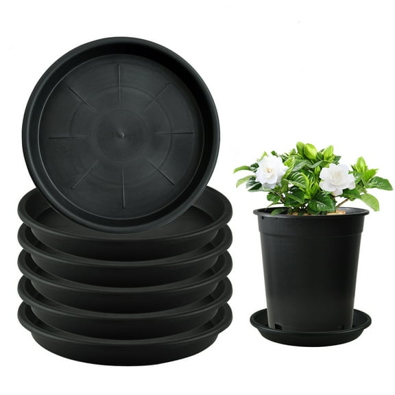 Washranp 5Pcs Plastic Plant Trays,Heavy Duty Flower Pot Drainage Tray Plant Saucers Water Catcher for Pots Base