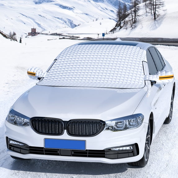 Washranp Car Windshield Snow Cover with 5 Layers Extra Large and Thick Windshield Ice Cover Frost Ice Removal Sun Shade for Universal Auto SUV