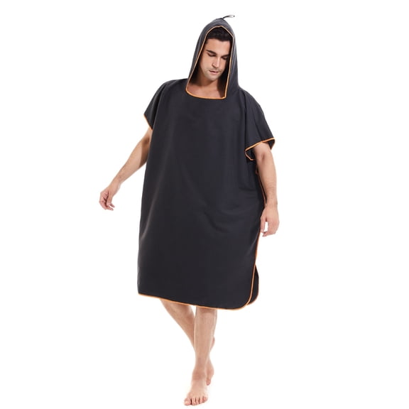 Washranp Changing Towel Robe,Microfiber Absorbent Hooded Surf Poncho Double-sided Soft Quick-Dry Bath Towel for Swiming Surfing