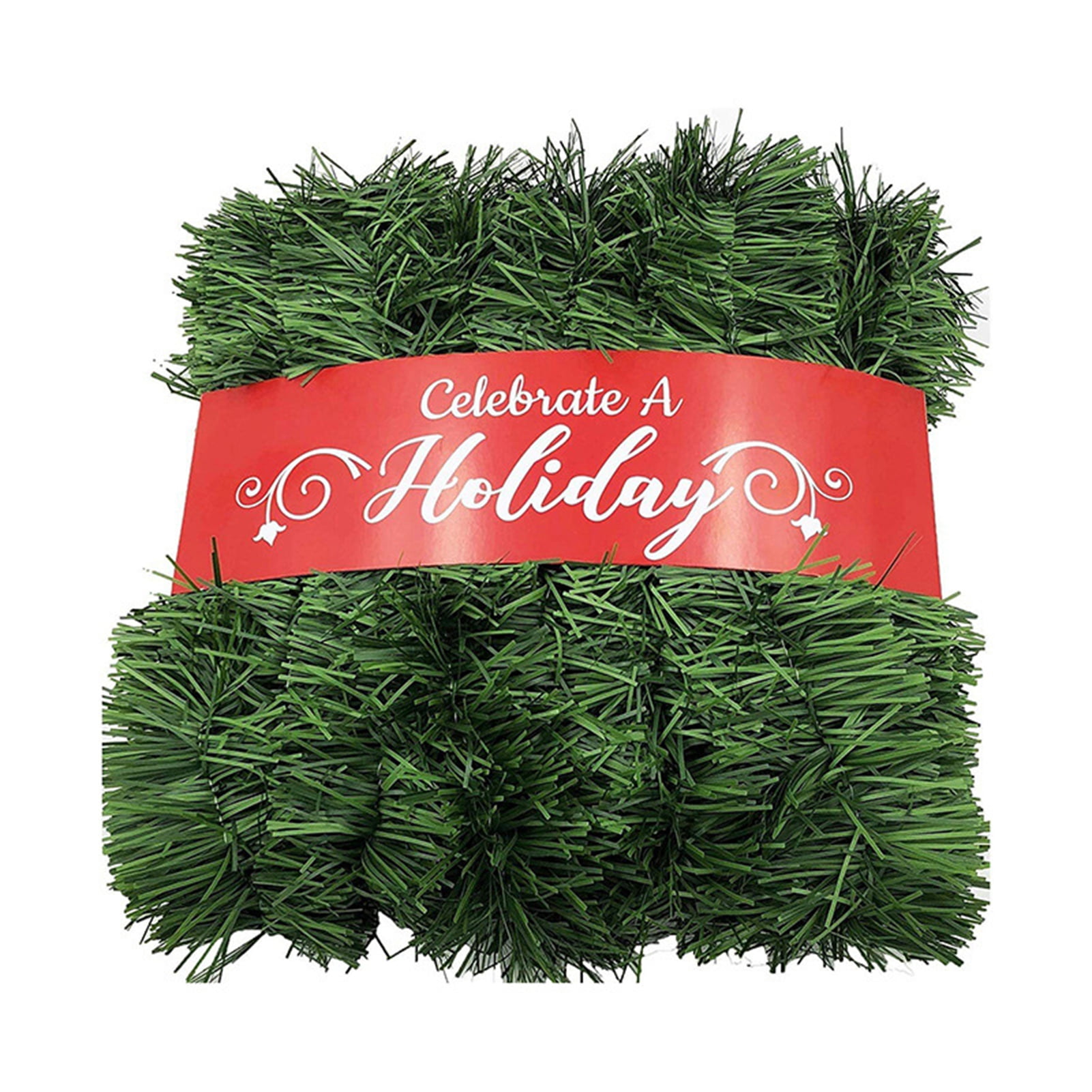Washranp Christmas Garland,Artificial Unlit Pine Garland Green Greenery