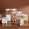 thumbnail image 1 of Washranp Clear Canister with Leakproof Lids,Airtight Food Storage Container Jar for Kitchen Noodles Flour Cereal Rice Sugar Tea, 1 of 9