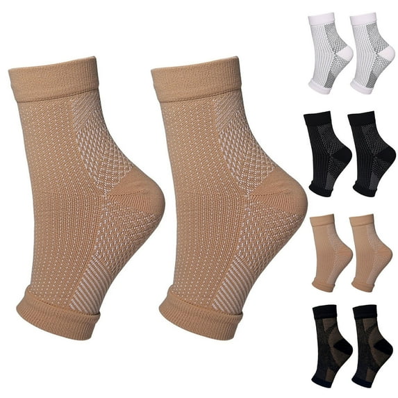 Washranp Compression Socks,Sweat Absorption Solid Color Ankle Protection Anti-fatigue Socks for Unisex Athletic Running