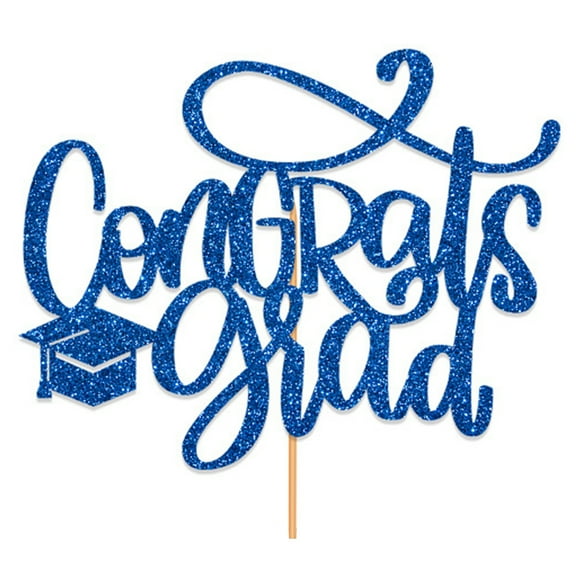 Washranp Congratulations 2024 Graduation Cake Topper,Glitter Congrats Grad Cake Decor for High School College Party Supplies