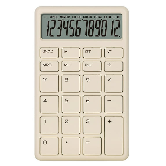 Washranp Desktop Calculator with LCD Display 12-Digit Mathematical and Sensitive Button,Solid Color Simple Office Electronic Calculator
