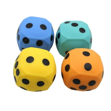 Washranp Dice Stress Ball,Soft TPR Elastic Square Square Encouraging Stress Balls Simulation Dice Pinch Toys  Foam Stress Relief Toys for Fidget Kids Adults