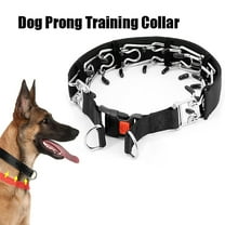 Washranp Dog Prong Collar,Length Adjustable Dog Training Collar with Quick Release Safety Buckle for Small Medium and Large Dog