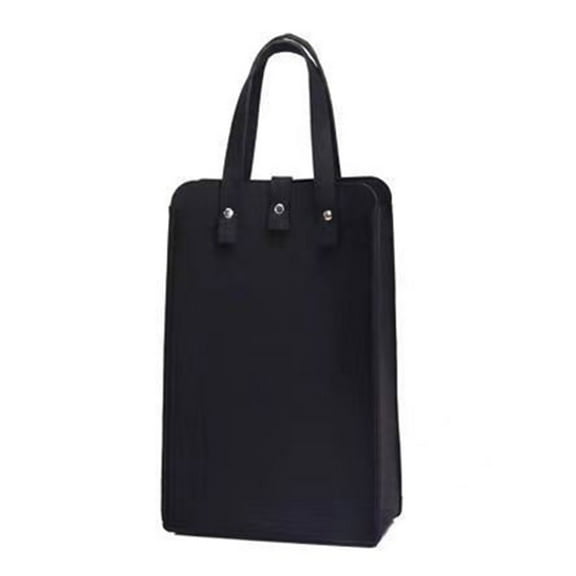 Washranp Double Bottle Reusable Wine Gift Bags,Solid Color Felt Wine Carrier Tote Bag with Handle for Party Favors Travel Champagne Beer Beverage Packaging