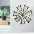 thumbnail image 1 of Washranp Farmhouse Windmill Wall Decor,Rustic Iron Hanging Art Ornament Galvanized Windmill Wall Sculptures, 1 of 4