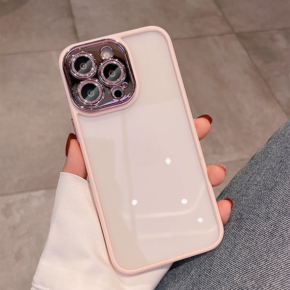 Washranp Glitter Phone Case Anti shock 360 degree Self contained Lens Film Phone Back Cover for iPhone 14Pro/14Pro Max